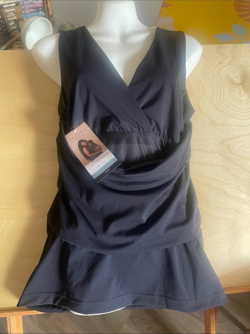 Lalabu Black Soothe Shirt - support Babywear Top NWT